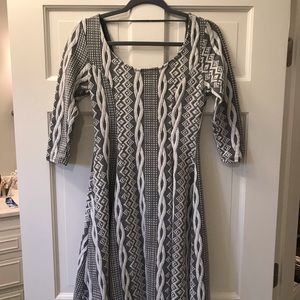 Knee length silver cocktail dress